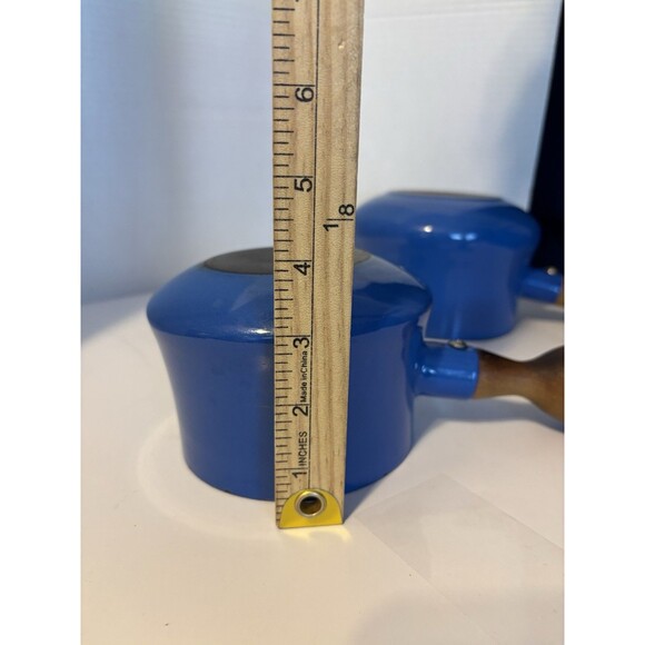 VTG Dansk Design IHQ France Cobalt Blue Enamel Sauce/ Melting Pot Two piece set - Picture 9 of 10